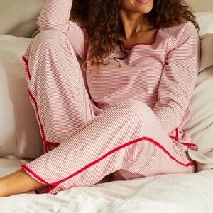 LAKE Pima Long-Long Set in Classic Red - Medium